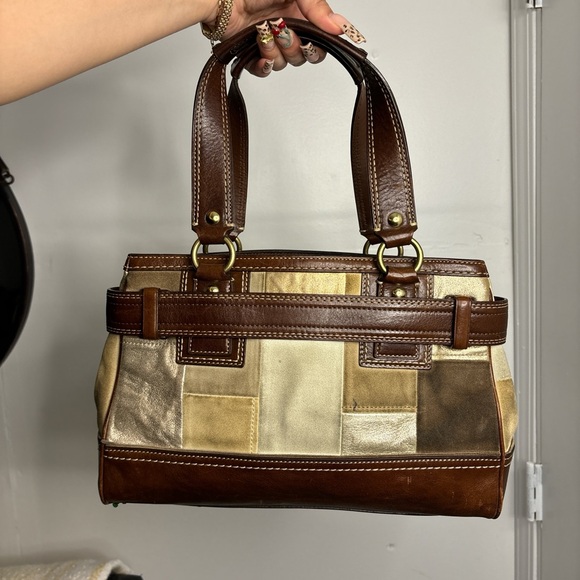 Coach Suede Patchwork Bag 10299 - Picture 2 of 7